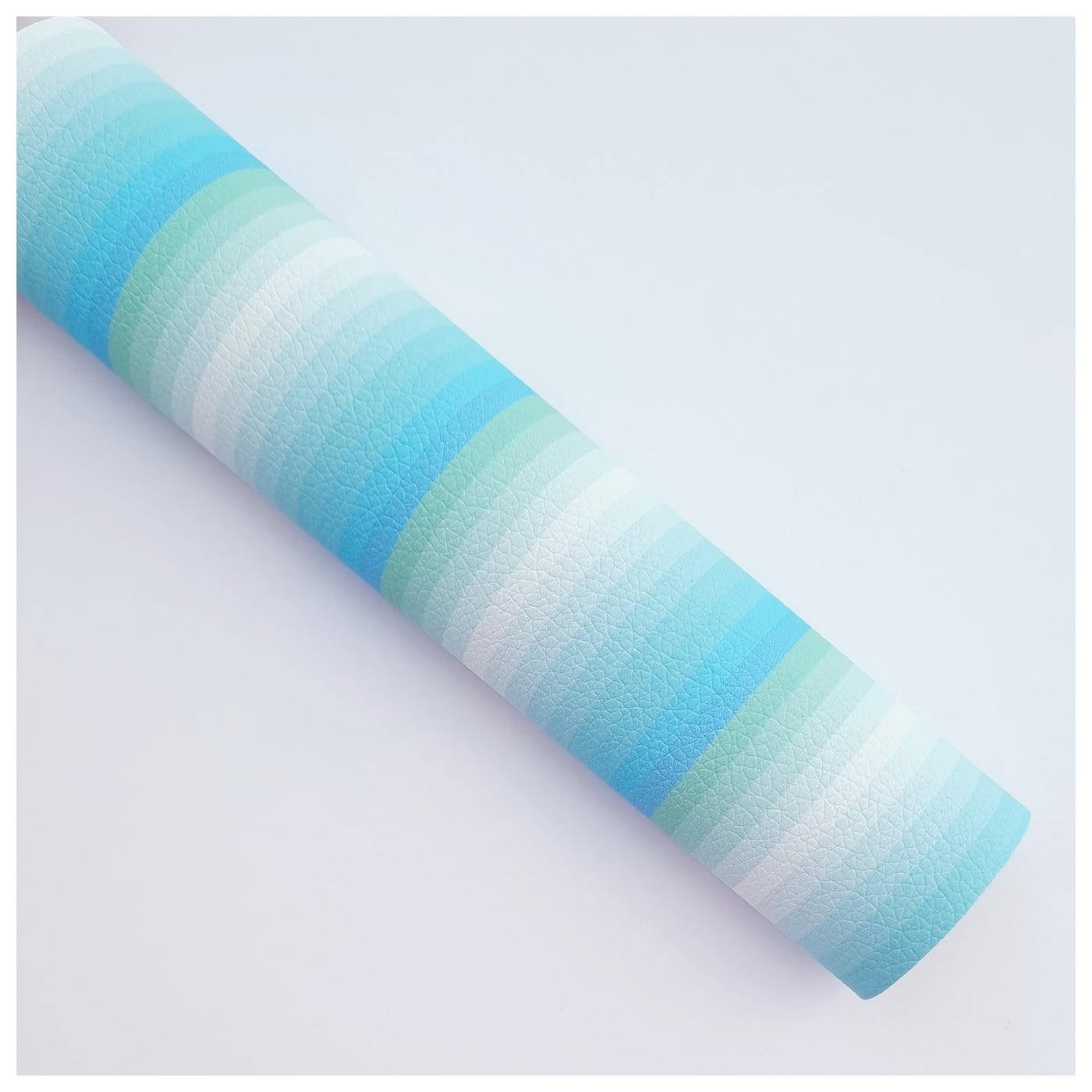 A4 Sheet of Mermaid Ombrè Stripes Litchi Leather