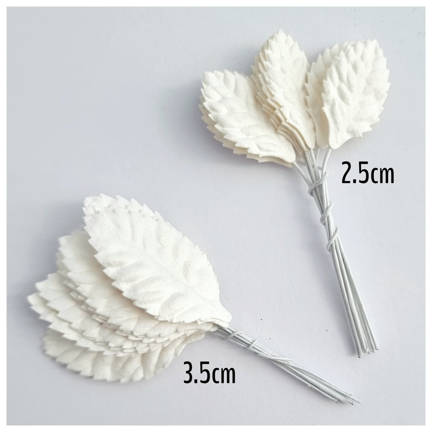 WHITE Mulberry Paper Leaves (various sizes)